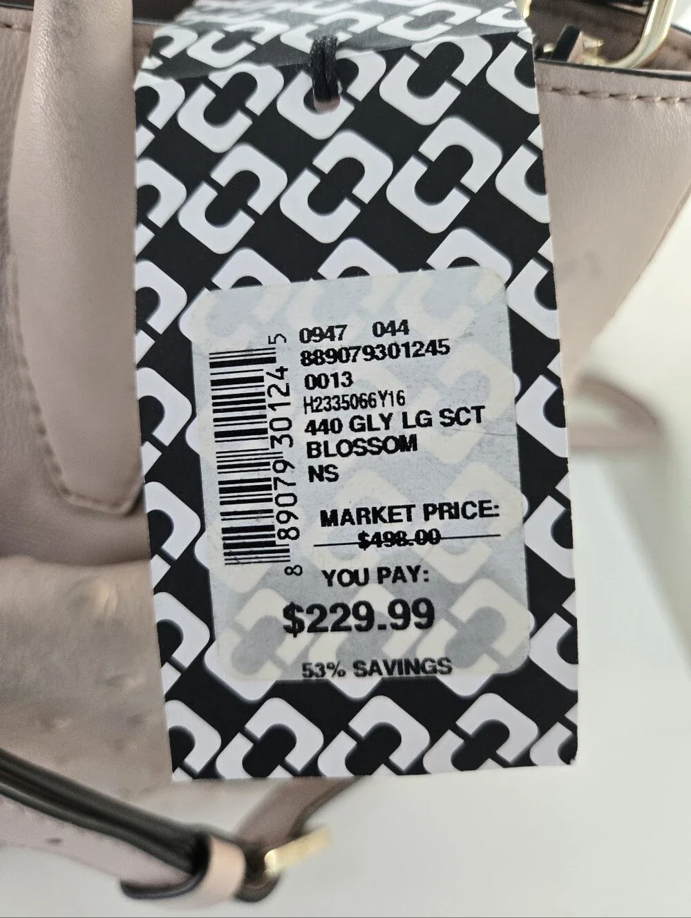 DIANE VON FURSTENBERG Secret Agent Structured Pale Pink Leather Bag